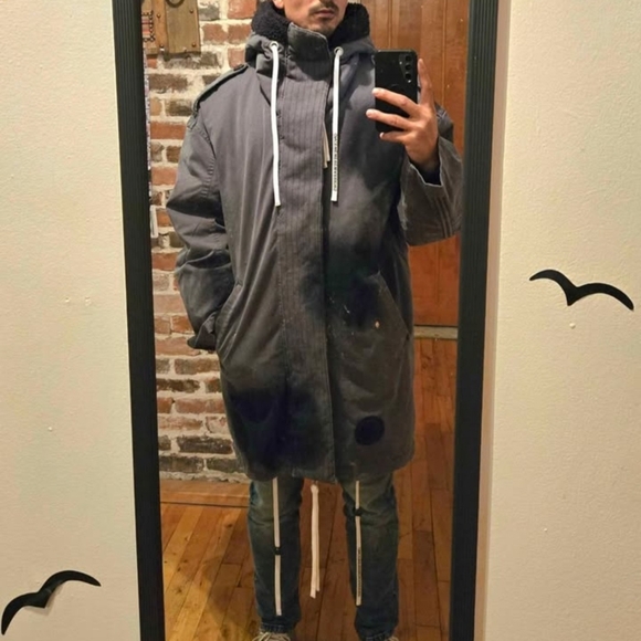 Once We Were Warriors  Winter Parka Hooded Unisex - Picture 5 of 7